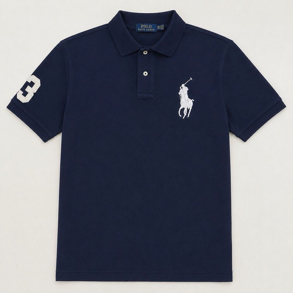 Polo Ralph Lauren Big Pony #3 Navy Blue 2XLT Polo Shirt- read description